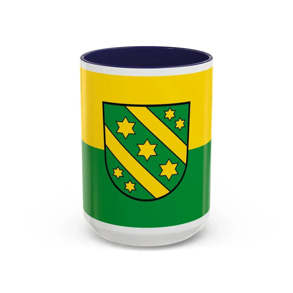 Flag of Reutlingen Germany - Accent Coffee Mug 15oz Navy - Go Mug Yourself
