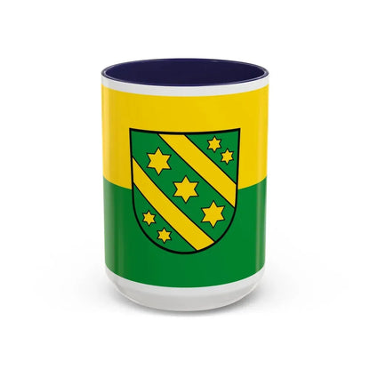 Flag of Reutlingen Germany - Accent Coffee Mug 15oz Navy - Go Mug Yourself