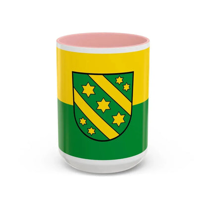 Flag of Reutlingen Germany - Accent Coffee Mug 15oz Pink - Go Mug Yourself