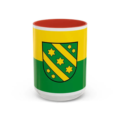Flag of Reutlingen Germany - Accent Coffee Mug 15oz Red - Go Mug Yourself