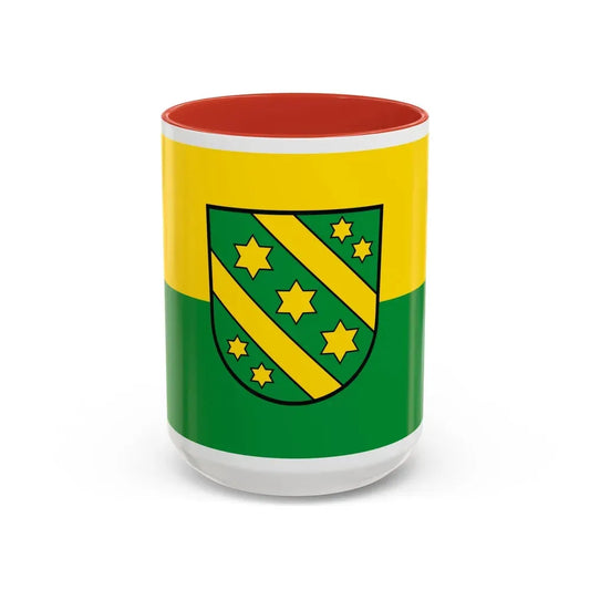Flag of Reutlingen Germany - Accent Coffee Mug 15oz Red - Go Mug Yourself