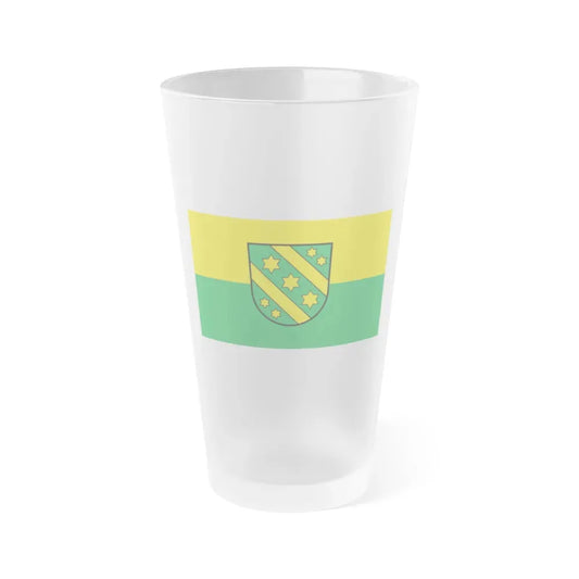 Flag of Reutlingen Germany - Frosted Pint Glass 16oz 16oz Frosted - Go Mug Yourself