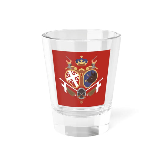 Flag of Revolutionary Serbia (Serbia) Shot Glass 1.5oz 1.5oz - Go Mug Yourself