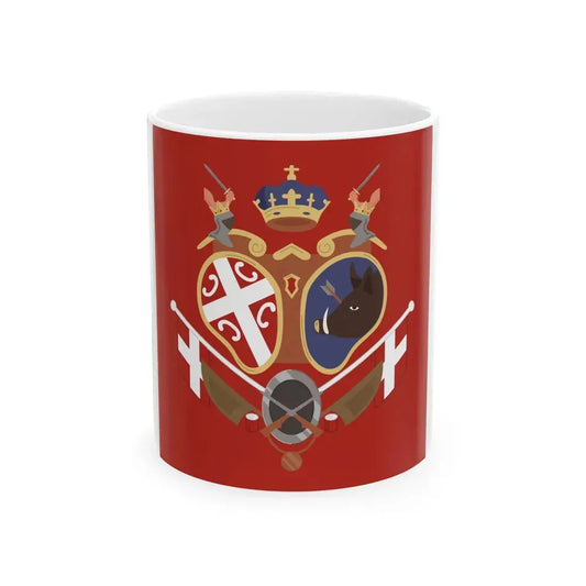 Flag of Revolutionary Serbia (Serbia) White Coffee Mug 11oz - Go Mug Yourself