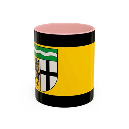 Flag of Rhein Erft Kreis Germany - Accent Coffee Mug 11oz Pink - Go Mug Yourself