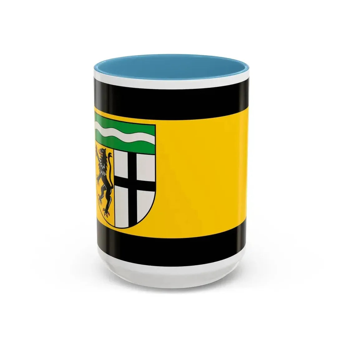 Flag of Rhein Erft Kreis Germany - Accent Coffee Mug 15oz Light Blue - Go Mug Yourself