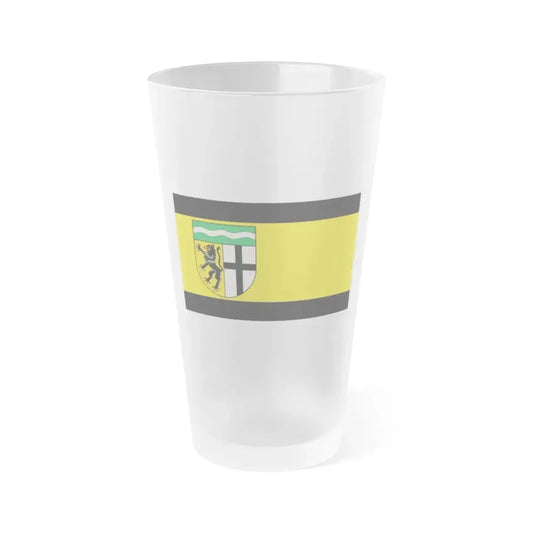 Flag of Rhein Erft Kreis Germany - Frosted Pint Glass 16oz 16oz Frosted - Go Mug Yourself
