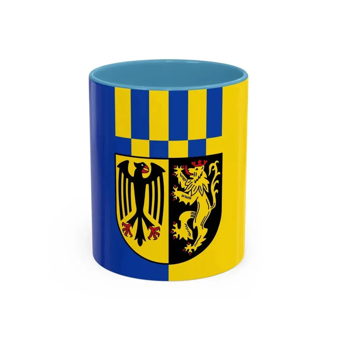Flag of Rhein Hunsrueck Kreis Germany - Accent Coffee Mug 11oz Light Blue - Go Mug Yourself
