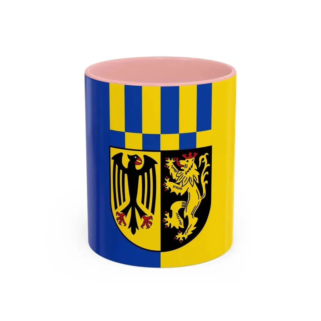 Flag of Rhein Hunsrueck Kreis Germany - Accent Coffee Mug 11oz Pink - Go Mug Yourself