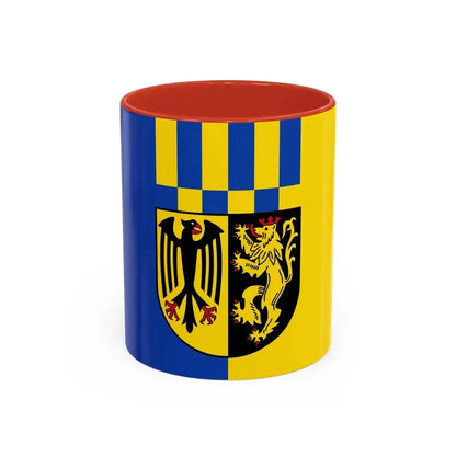 Flag of Rhein Hunsrueck Kreis Germany - Accent Coffee Mug 11oz Red - Go Mug Yourself