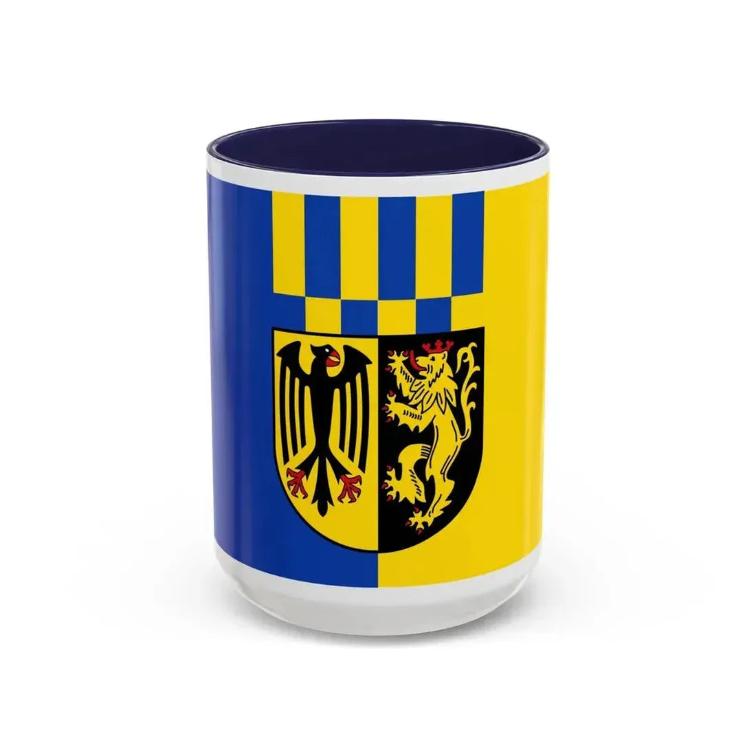 Flag of Rhein Hunsrueck Kreis Germany - Accent Coffee Mug 15oz Navy - Go Mug Yourself