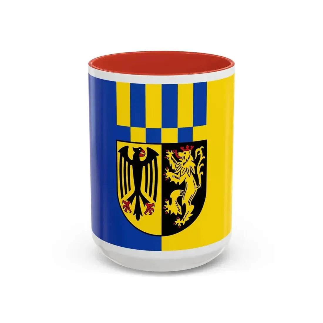 Flag of Rhein Hunsrueck Kreis Germany - Accent Coffee Mug 15oz Red - Go Mug Yourself