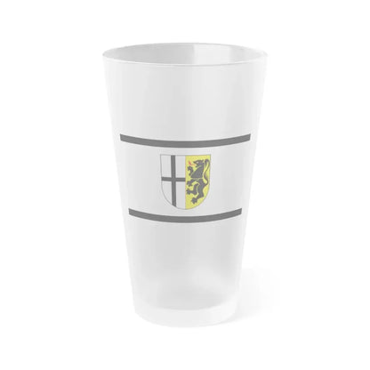 Flag of Rhein Kreises Neuss Germany - Frosted Pint Glass 16oz 16oz Frosted - Go Mug Yourself