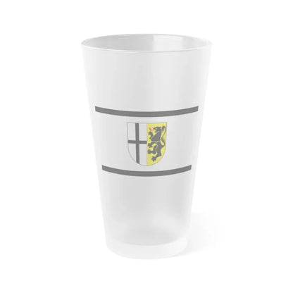 Flag of Rhein Kreises Neuss Germany - Frosted Pint Glass 16oz 16oz Frosted - Go Mug Yourself