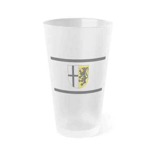 Flag of Rhein Kreises Neuss Germany - Frosted Pint Glass 16oz 16oz Frosted - Go Mug Yourself