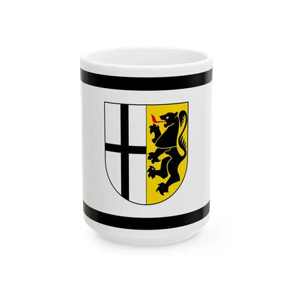 Flag of Rhein Kreises Neuss Germany - White Coffee Mug 15oz - Go Mug Yourself