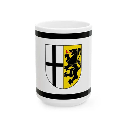 Flag of Rhein Kreises Neuss Germany - White Coffee Mug 15oz - Go Mug Yourself