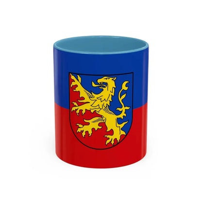 Flag of Rhein Lahn Kreis Germany - Accent Coffee Mug 11oz Light Blue - Go Mug Yourself