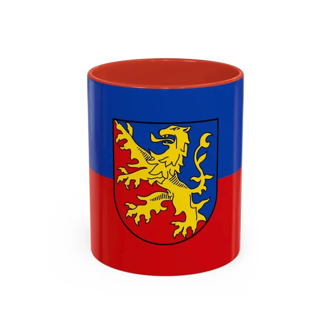 Flag of Rhein Lahn Kreis Germany - Accent Coffee Mug 11oz Red - Go Mug Yourself