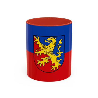 Flag of Rhein Lahn Kreis Germany - Accent Coffee Mug 11oz Red - Go Mug Yourself