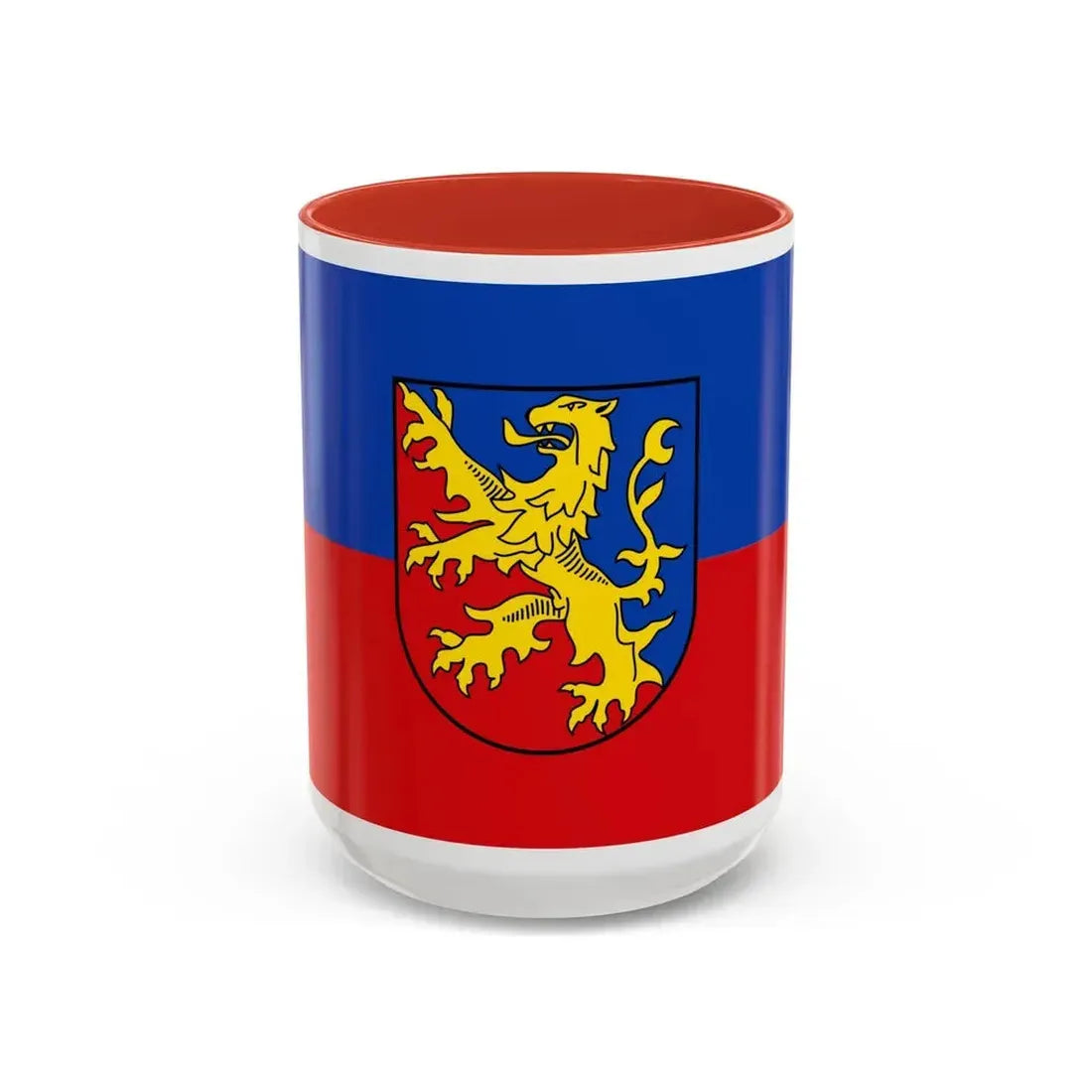 Flag of Rhein Lahn Kreis Germany - Accent Coffee Mug 15oz Red - Go Mug Yourself