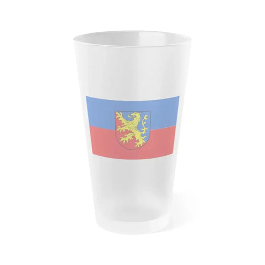 Flag of Rhein Lahn Kreis Germany - Frosted Pint Glass 16oz 16oz Frosted - Go Mug Yourself