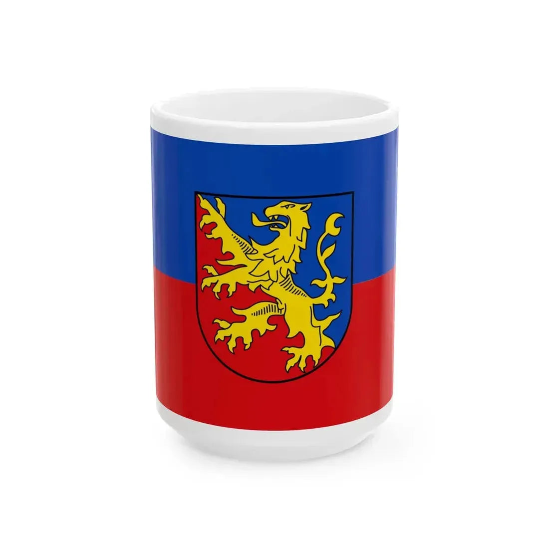 Flag of Rhein Lahn Kreis Germany - White Coffee Mug 15oz - Go Mug Yourself