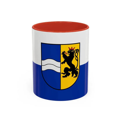 Flag of Rhein Neckar Kreis Germany - Accent Coffee Mug 11oz Red - Go Mug Yourself