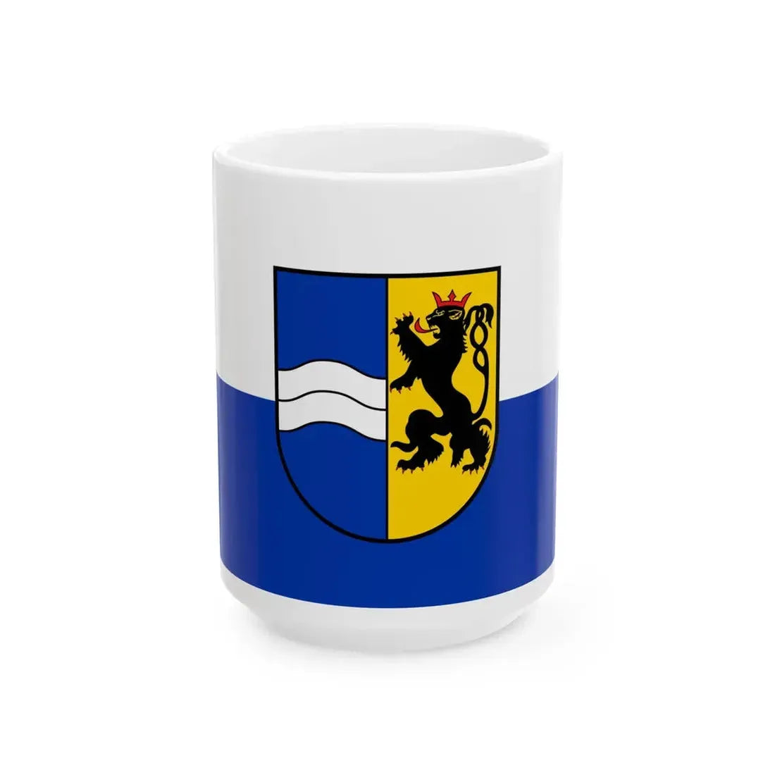 Flag of Rhein Neckar Kreis Germany - White Coffee Mug 15oz - Go Mug Yourself