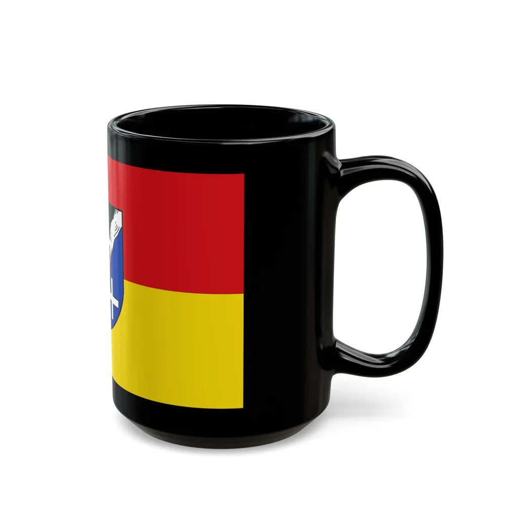 Flag of Rhein Pfalz Kreis Germany - Black Coffee Mug-Go Mug Yourself