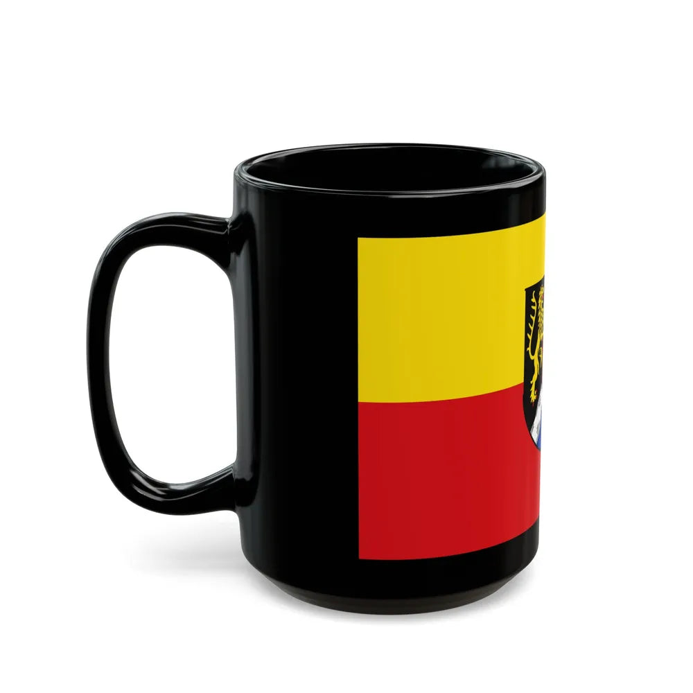 Flag of Rhein Pfalz Kreis Germany - Black Coffee Mug-Go Mug Yourself