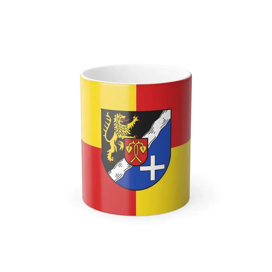 Flag of Rhein Pfalz Kreis Germany - Color Changing Coffee Mug 11oz - Go Mug Yourself