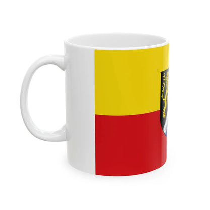 Flag of Rhein Pfalz Kreis Germany - White Coffee Mug-Go Mug Yourself