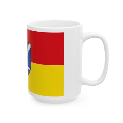 Flag of Rhein Pfalz Kreis Germany - White Coffee Mug-Go Mug Yourself