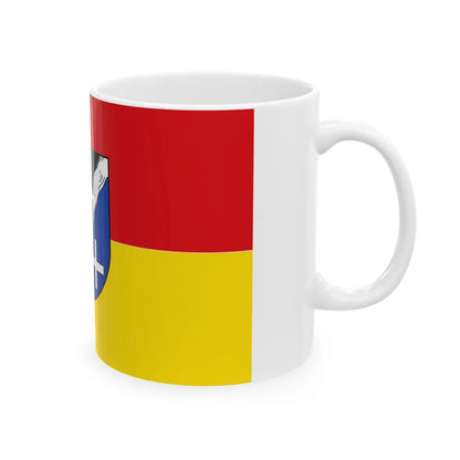 Flag of Rhein Pfalz Kreis Germany - White Coffee Mug-Go Mug Yourself