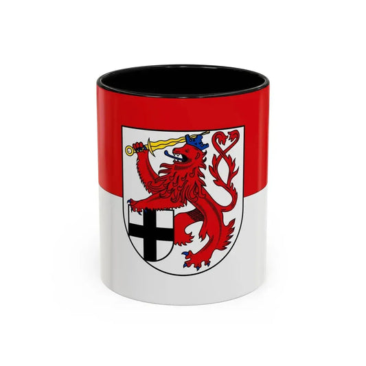 Flag of Rhein Sieg Kreis Germany - Accent Coffee Mug 11oz Black - Go Mug Yourself