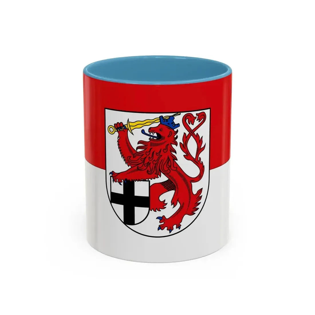 Flag of Rhein Sieg Kreis Germany - Accent Coffee Mug 11oz Light Blue - Go Mug Yourself