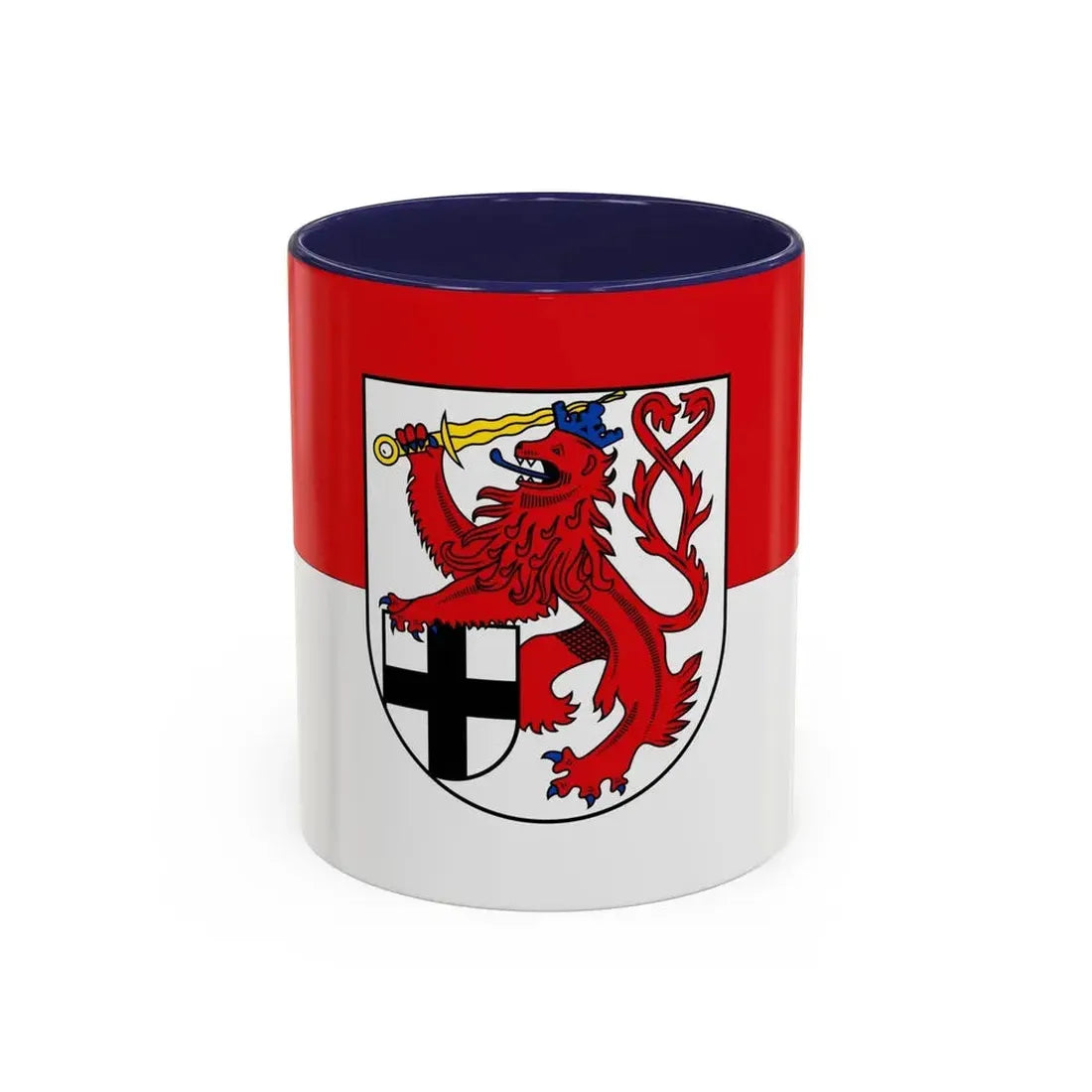 Flag of Rhein Sieg Kreis Germany - Accent Coffee Mug 11oz Navy - Go Mug Yourself