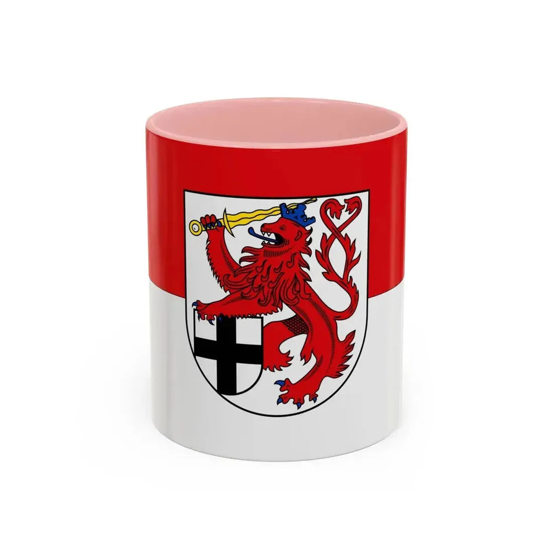 Flag of Rhein Sieg Kreis Germany - Accent Coffee Mug 11oz Pink - Go Mug Yourself