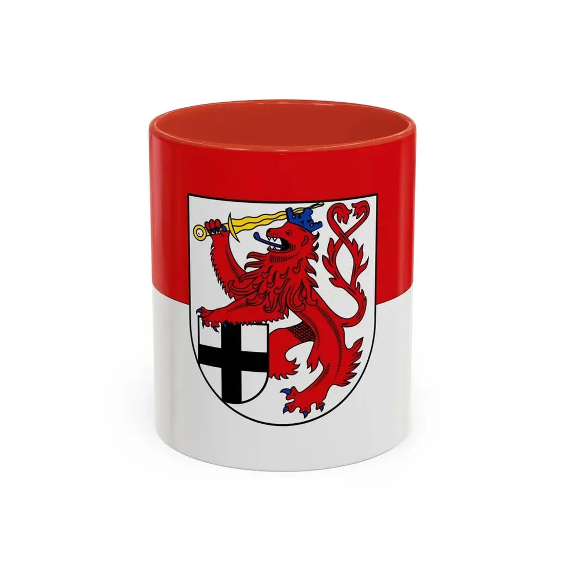 Flag of Rhein Sieg Kreis Germany - Accent Coffee Mug 11oz Red - Go Mug Yourself