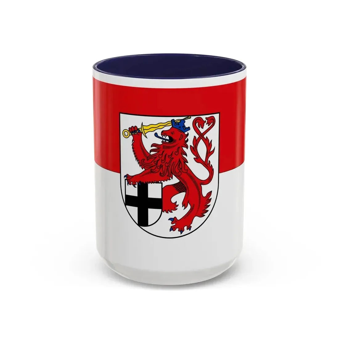 Flag of Rhein Sieg Kreis Germany - Accent Coffee Mug 15oz Navy - Go Mug Yourself