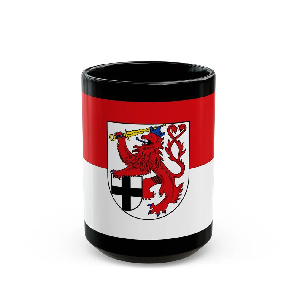 Flag of Rhein Sieg Kreis Germany - Black Coffee Mug-15oz-Go Mug Yourself