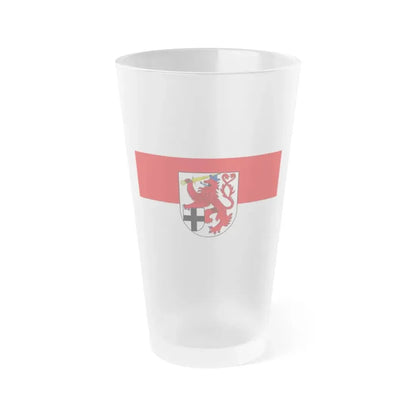 Flag of Rhein Sieg Kreis Germany - Frosted Pint Glass 16oz 16oz Frosted - Go Mug Yourself
