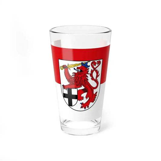 Flag of Rhein Sieg Kreis Germany - Pint Glass 16oz 16oz - Go Mug Yourself