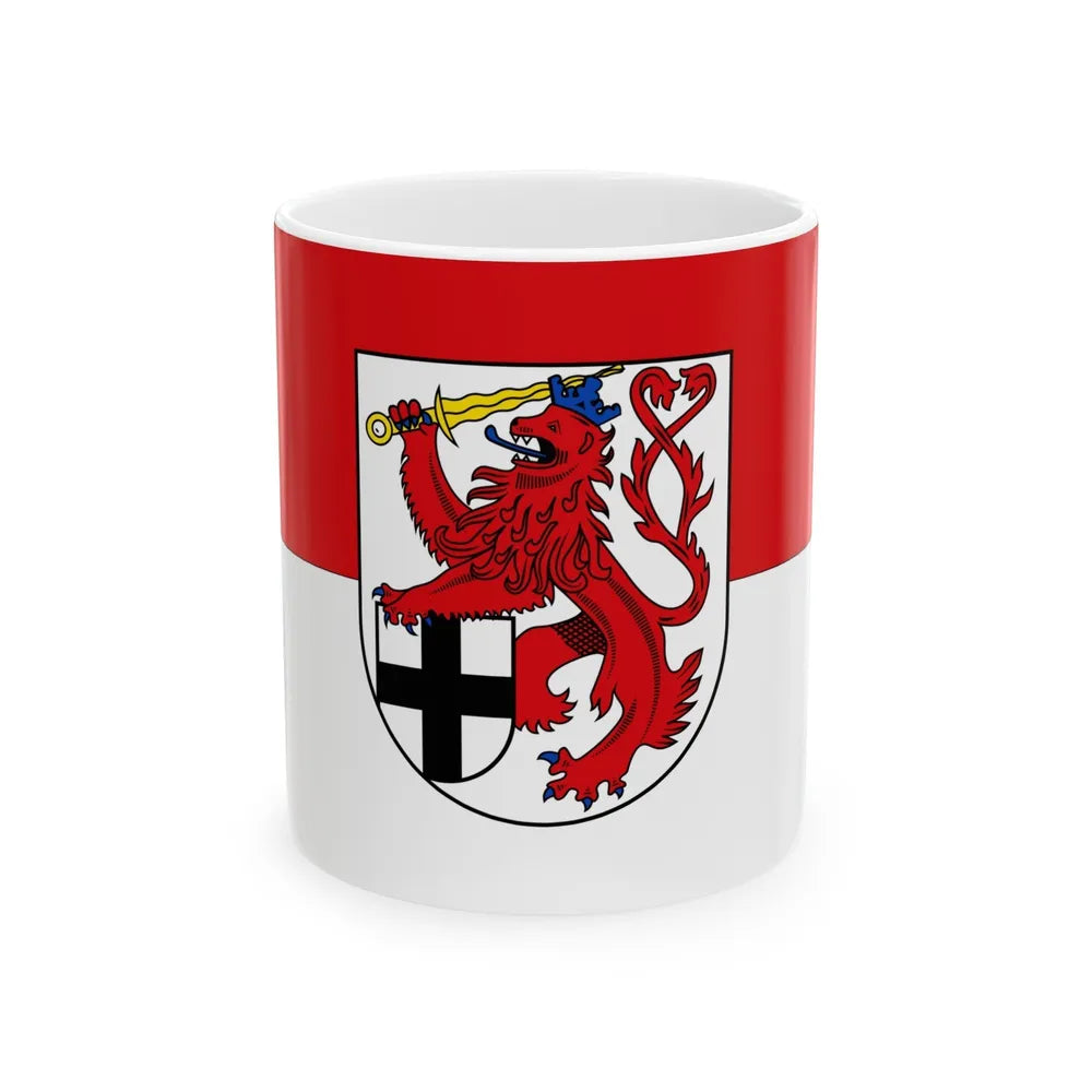 Flag of Rhein Sieg Kreis Germany - White Coffee Mug-11oz-Go Mug Yourself