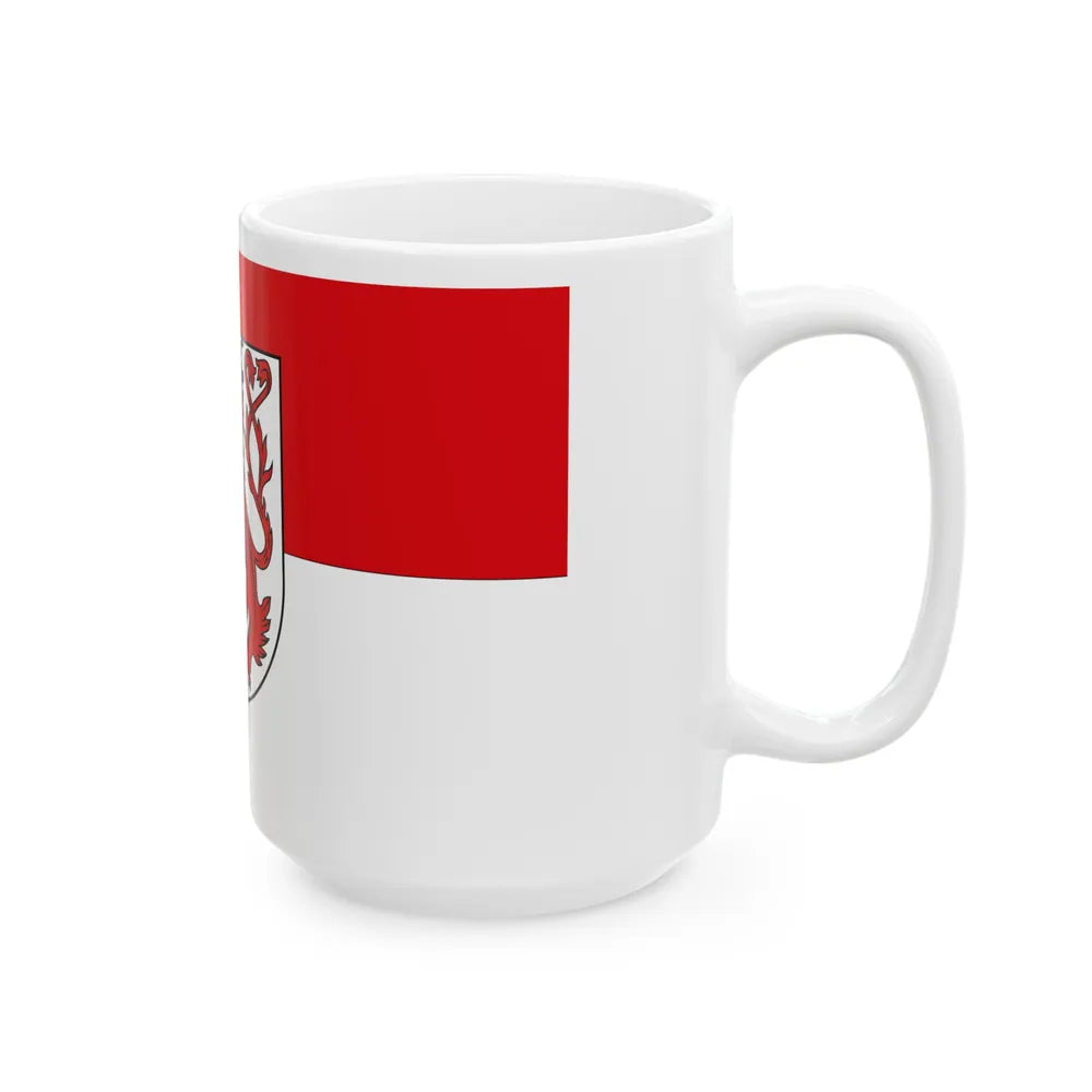 Flag of Rhein Sieg Kreis Germany - White Coffee Mug-Go Mug Yourself