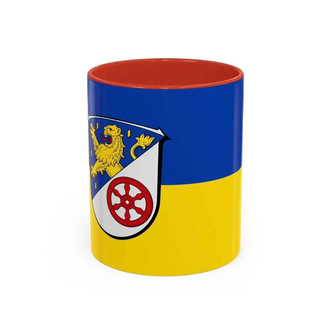 Flag of Rheingau Taunus Kreis Germany - Accent Coffee Mug 11oz Red - Go Mug Yourself