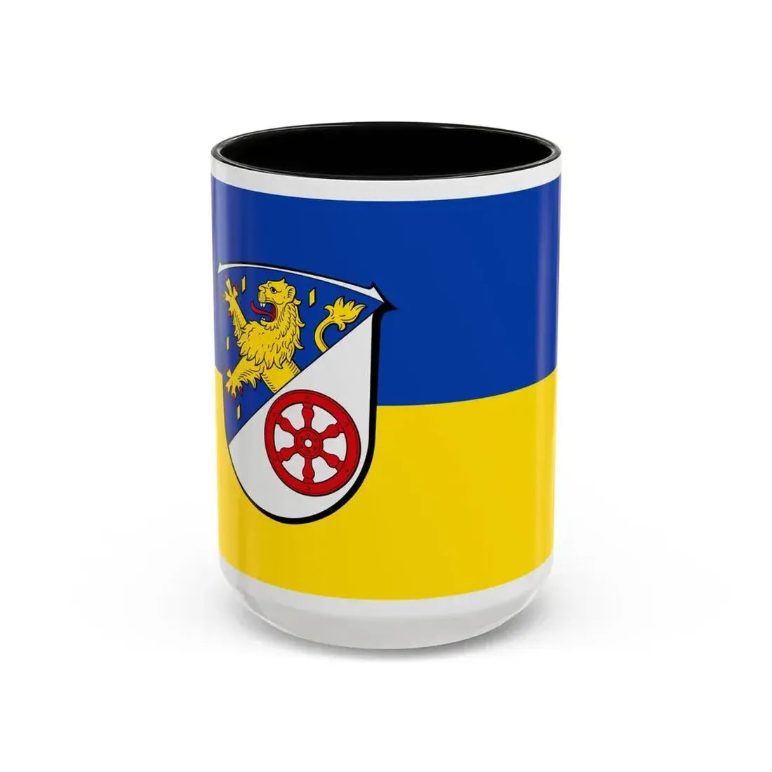 Flag of Rheingau Taunus Kreis Germany - Accent Coffee Mug 15oz Black - Go Mug Yourself
