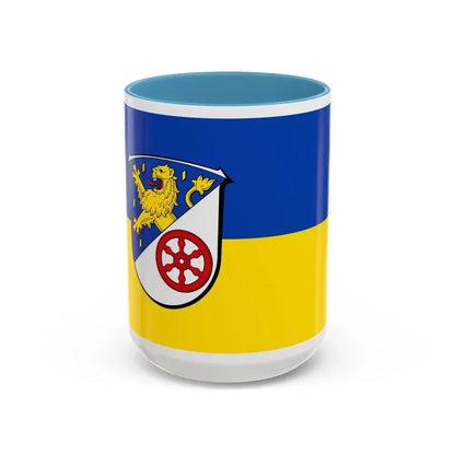 Flag of Rheingau Taunus Kreis Germany - Accent Coffee Mug 15oz Light Blue - Go Mug Yourself
