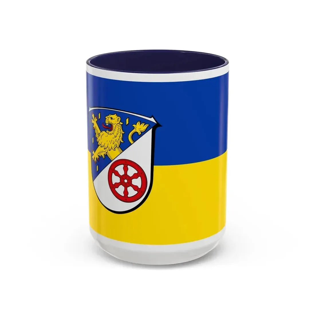 Flag of Rheingau Taunus Kreis Germany - Accent Coffee Mug 15oz Navy - Go Mug Yourself
